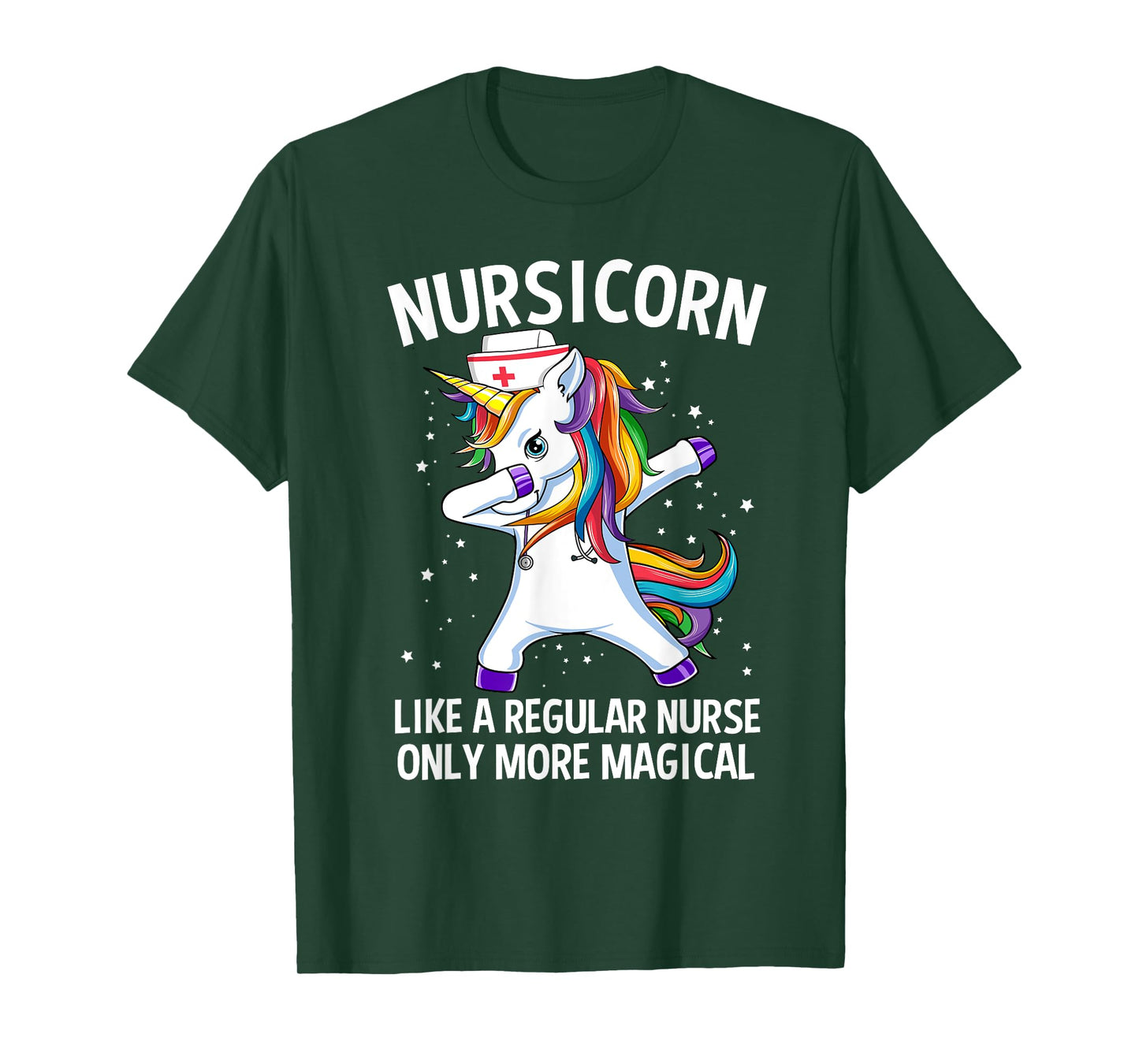 Dabbing Unicorn Nursicorn Funny Nurse T-Shirt