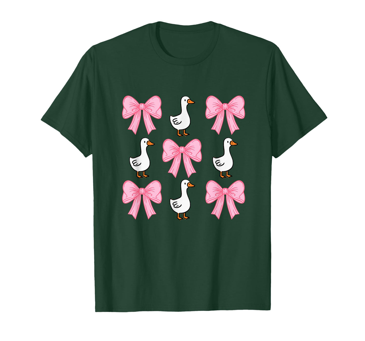 Cute Coquette Bow Goose Duck Fall Halloween Girl Women Gift T-Shirt