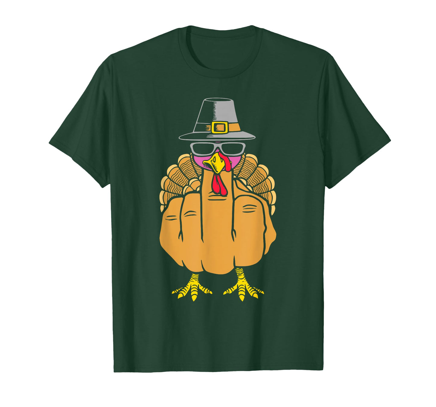 Turkey Middle Finger Adult Anti Social Thanksgiving Hand T-Shirt