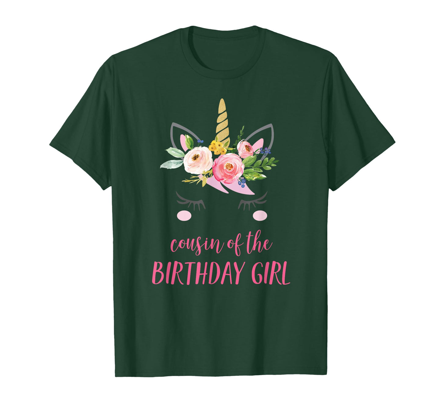 Cousin of the Birthday Girl Matching Shirt, Unicorn Cousin T-Shirt