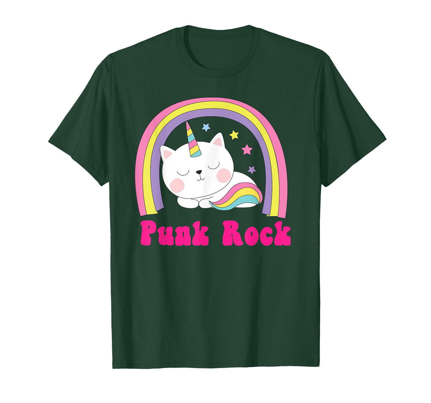 Punk Rock Shirt | Sarcastic Rainbow Funny Unicorn Punk Music T-Shirt