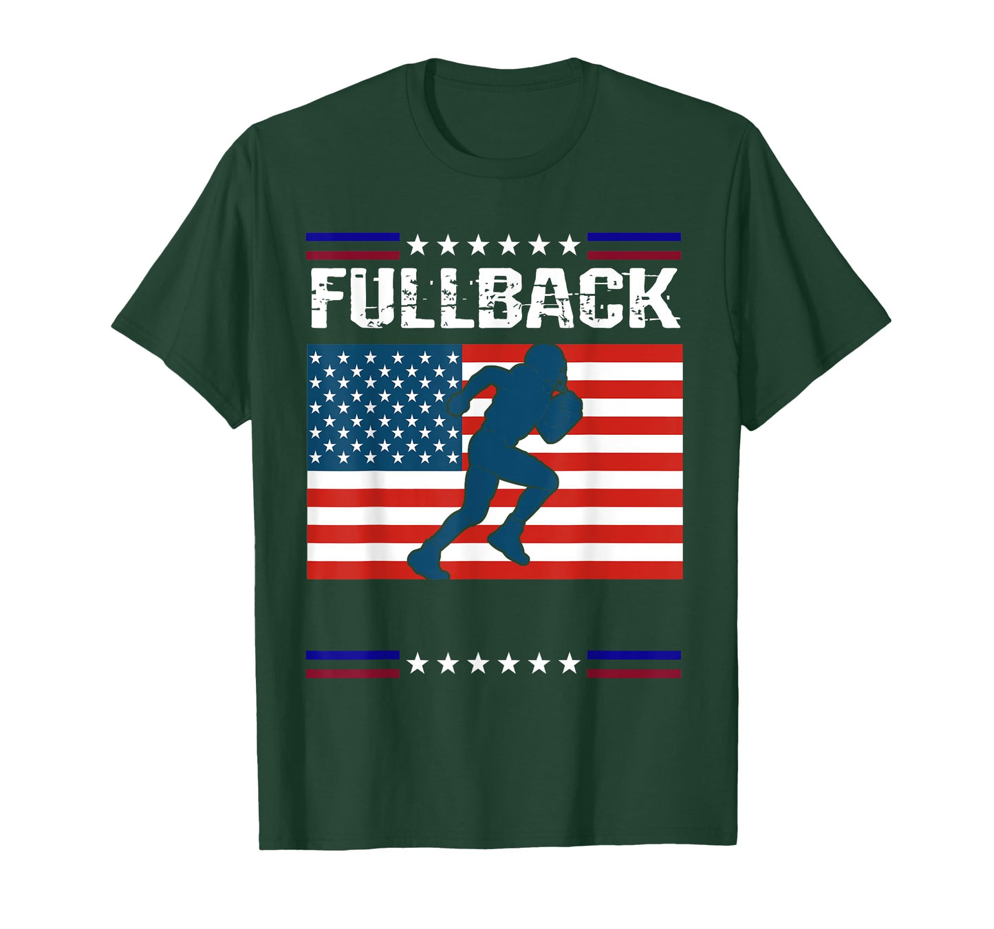 Fullback Football American Flag Patriot T-Shirt