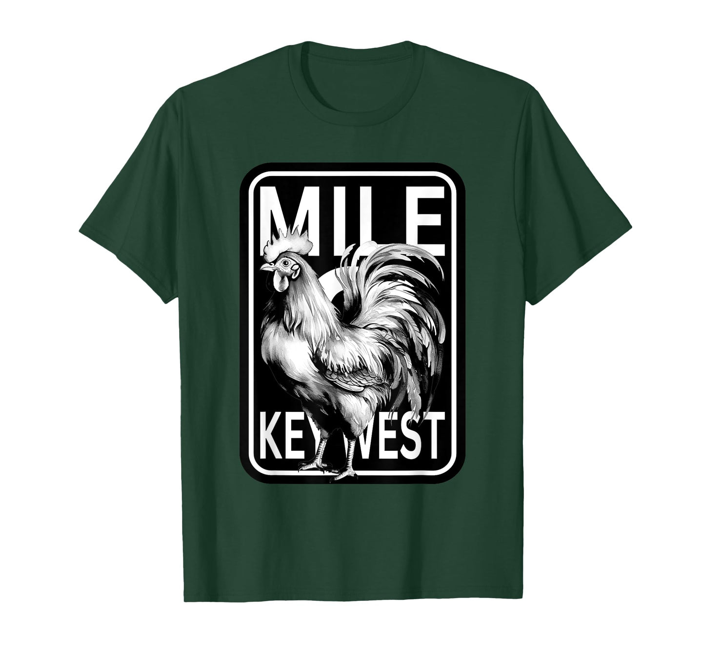 Key West Florida rooster chicken mile 0 marker family 2025 T-Shirt