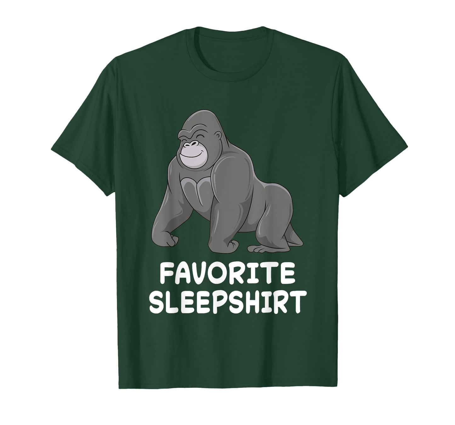 Gorilla Monkey Gorillas Nap Sleeping Sleep Pajama Nightgown T-Shirt