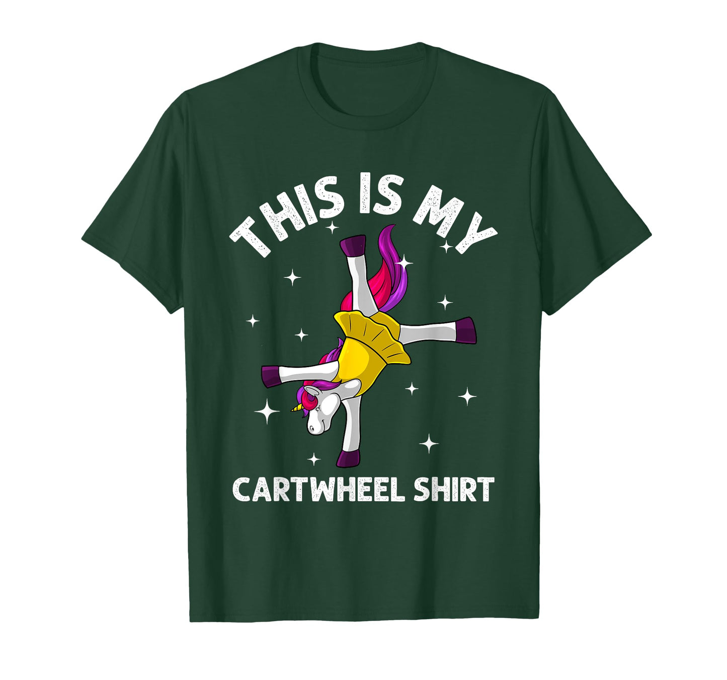 Cool Gymnastics For Women Girls Gymnast Unicorn Cartwheel T-Shirt