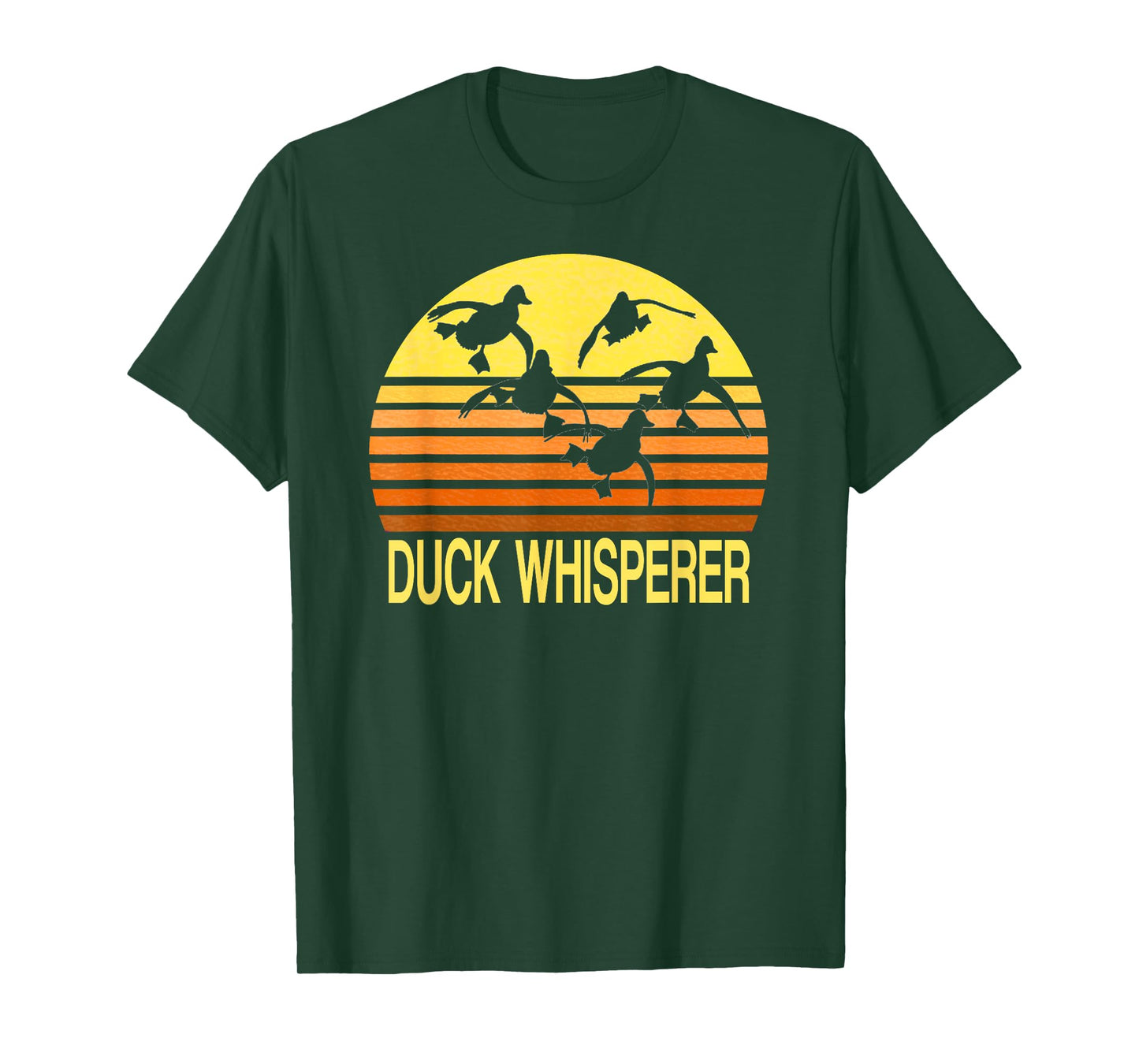 Duck Whisperer Fall Hunter Retro Sun Ducks Autumn Sky Gift 2 T-Shirt