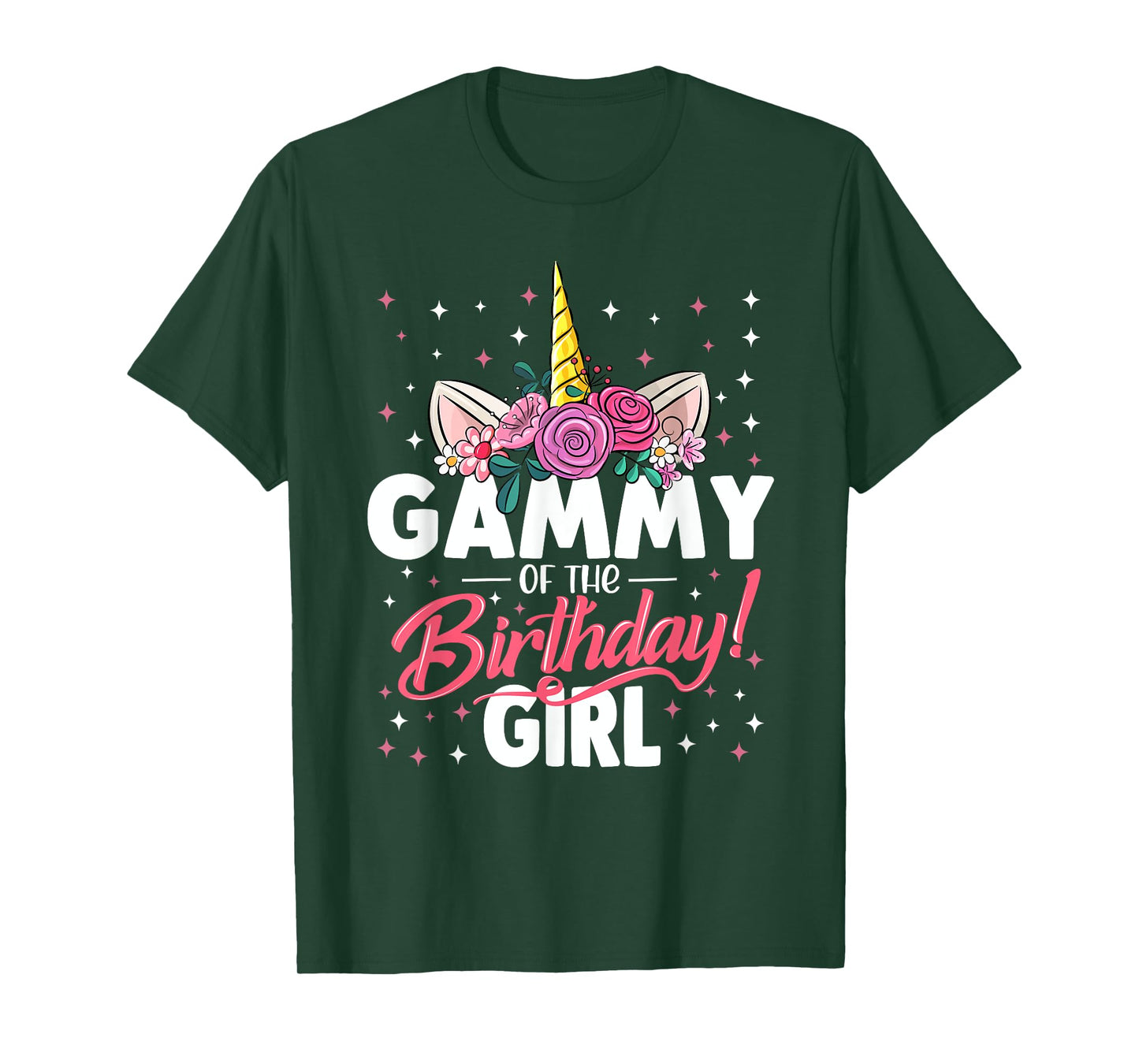 Gammy Of The Birthday Girl Unicorn Family Matching Birthday T-Shirt