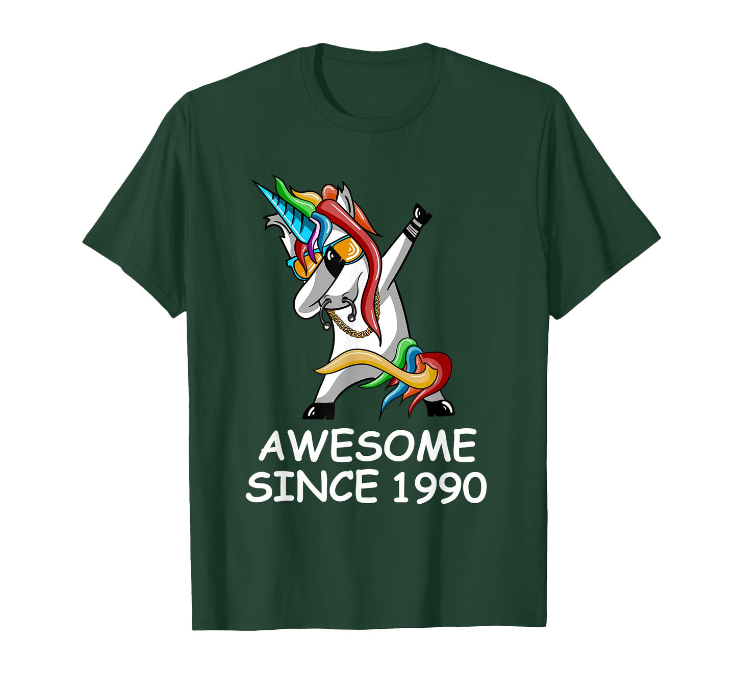 Dabbing Unicorn Awesome Since 1990 T-Shirt Birthday Tee