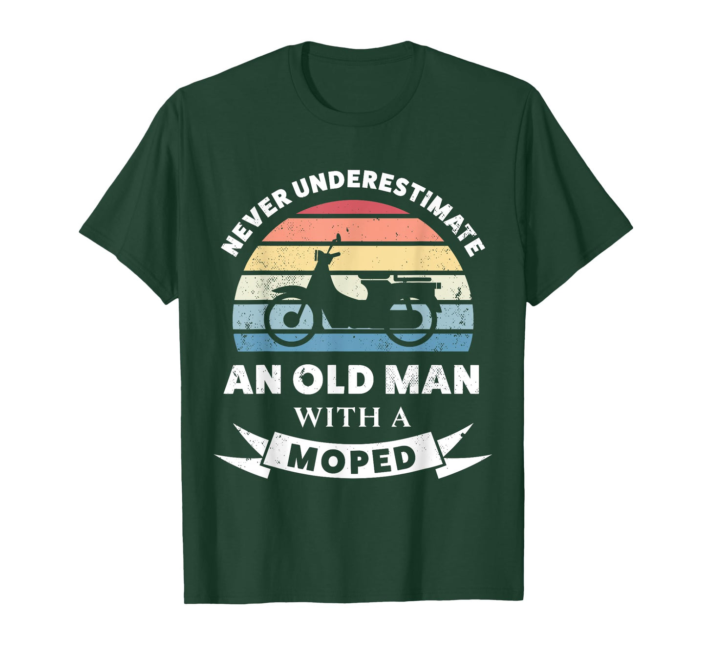 Old Man with a Moped Funny Gift Dad T-Shirt