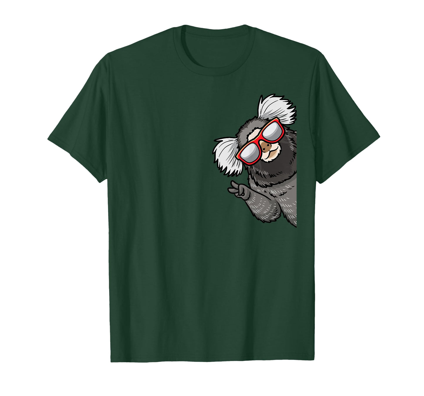 Marmoset Monkey With Sunglasses From Side T-Shirt