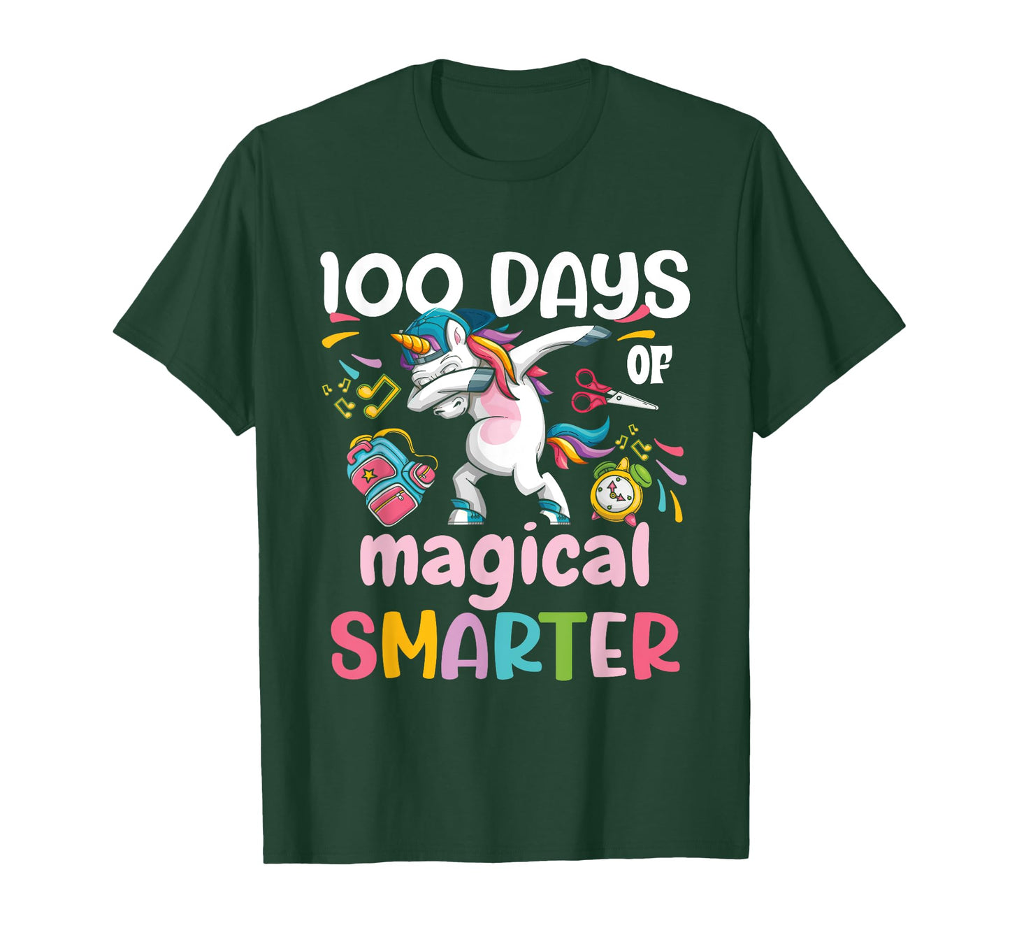 100th Day of School Unicorn 100 Days Smarter Kindergarten T-Shirt