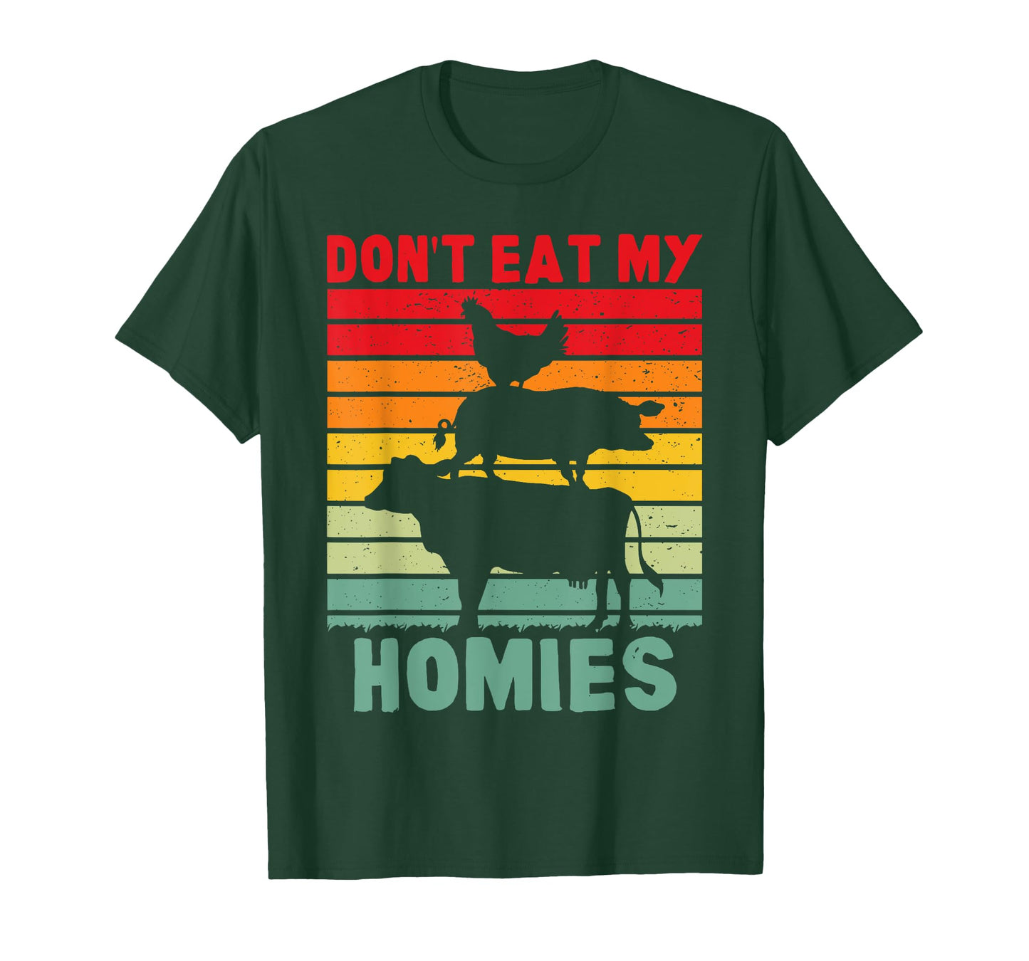 Vegan Anti Meat Farm Animals Vintage Cooking Men & Womens T-Shirt