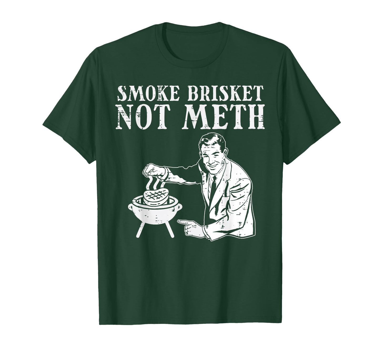Grill Brisket Fun Bbq Barbecue Meat Grilling Master Dad Men T-Shirt