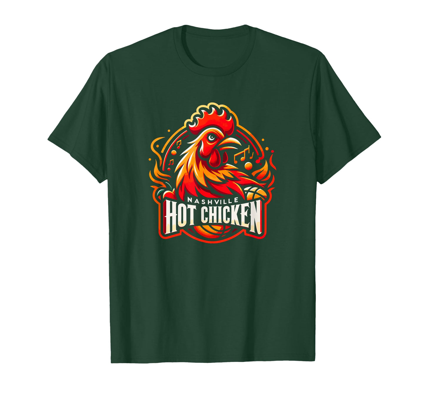 Nashville Hot Chicken Local Food Sports Team Parody T-Shirt