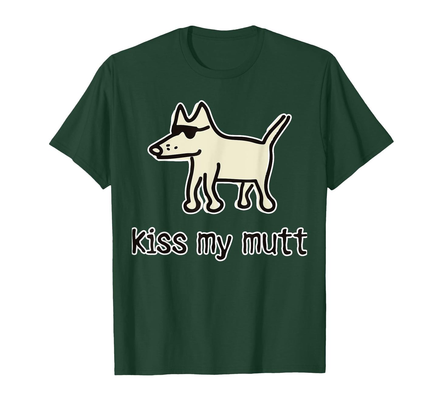 Kiss My Mutt Funny Dog T-Shirt Men Women Girls Kids T-Shirt