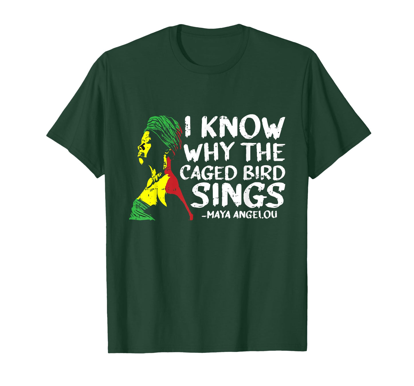 I Know Why The Caged Bird Sings Cool African American Gifts T-Shirt