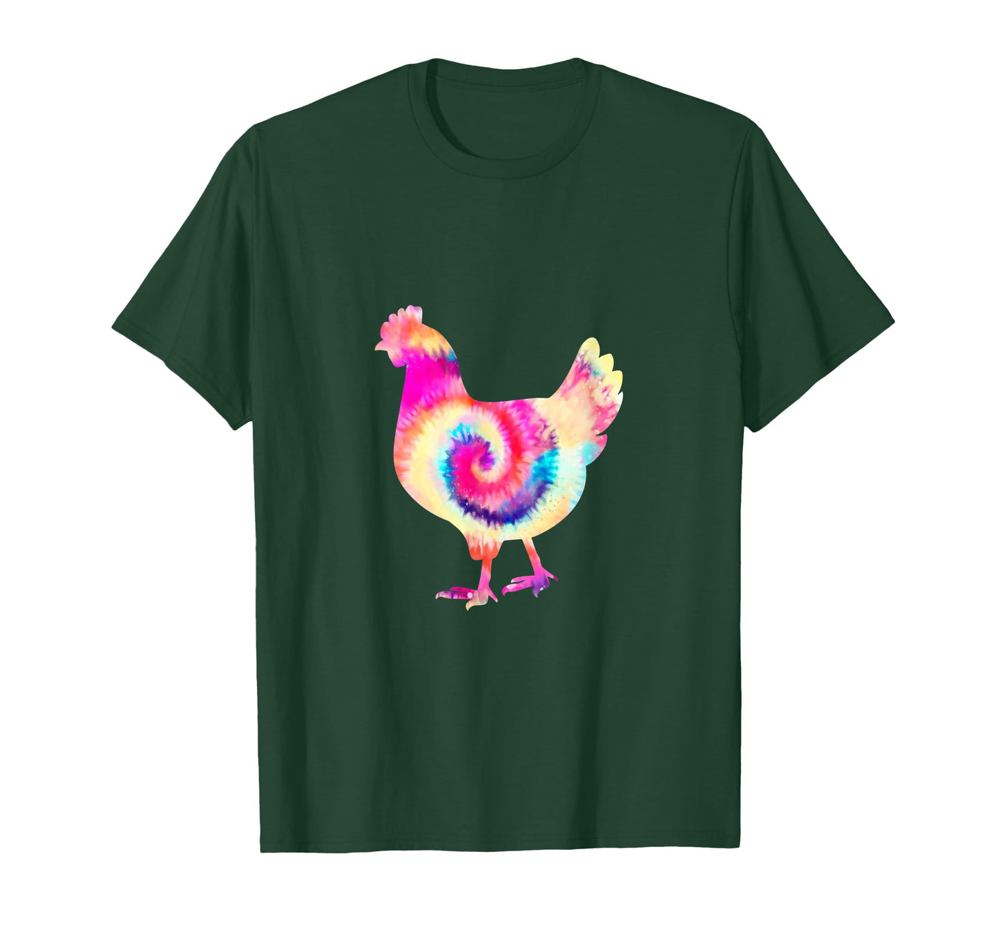 Retro Tie Dye Chicken Hen Peace Love Groovy Boho Reggae T-Shirt