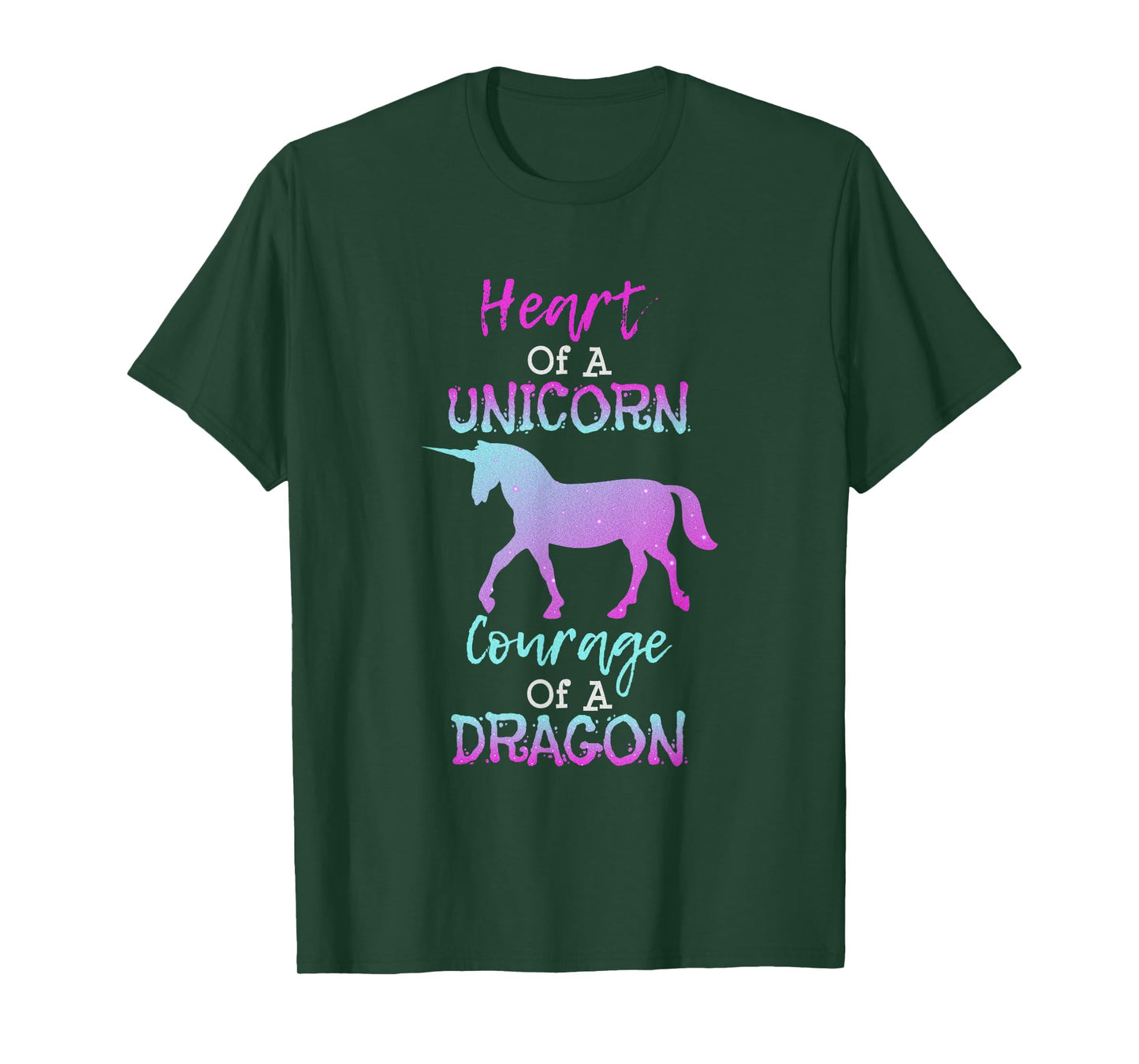 Heart of a Unicorn Courage of a Dragon T Shirt