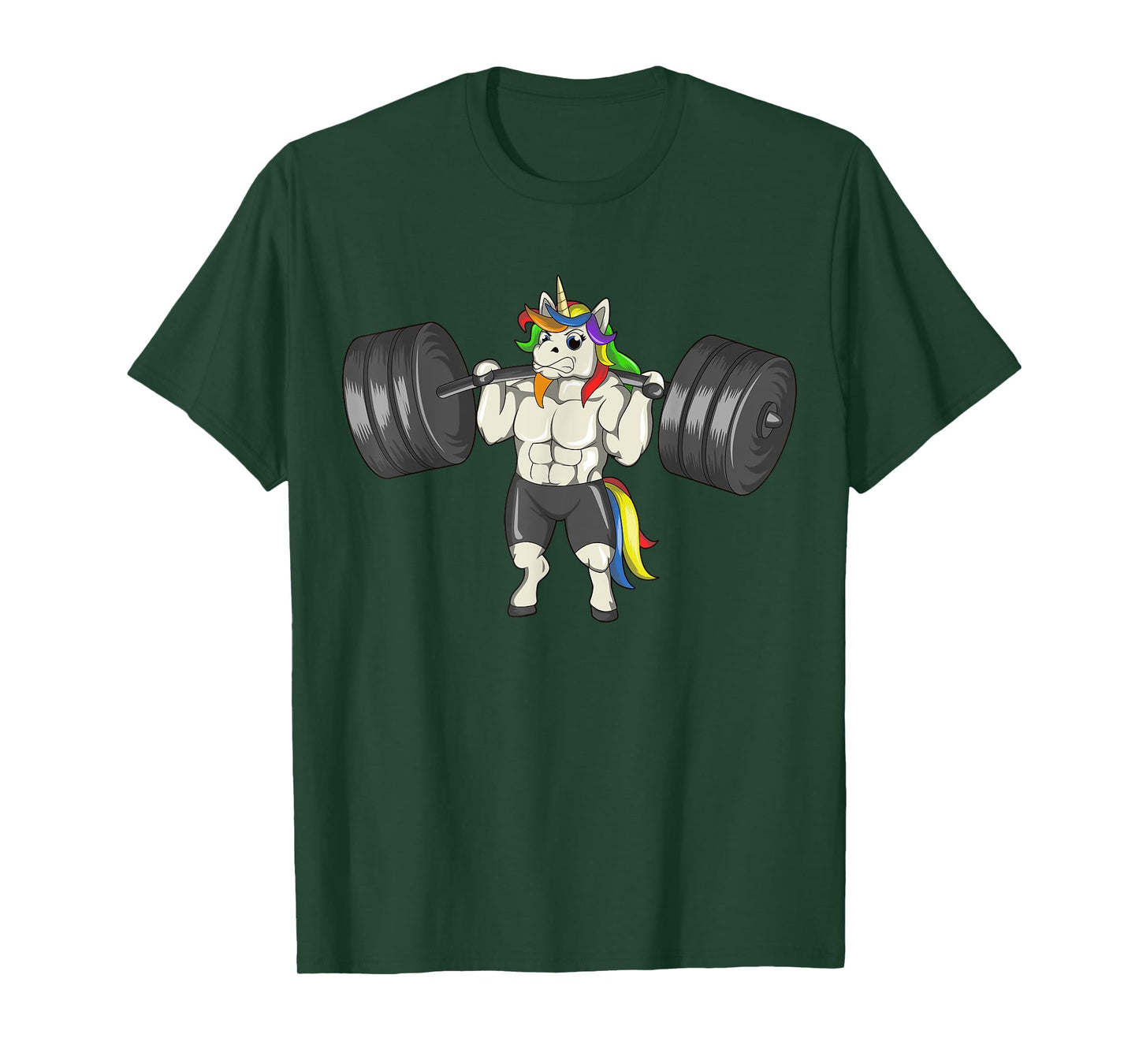 Unicorn Weightlifting Deadlift Funny Workout Fitness Gym T-Shirt