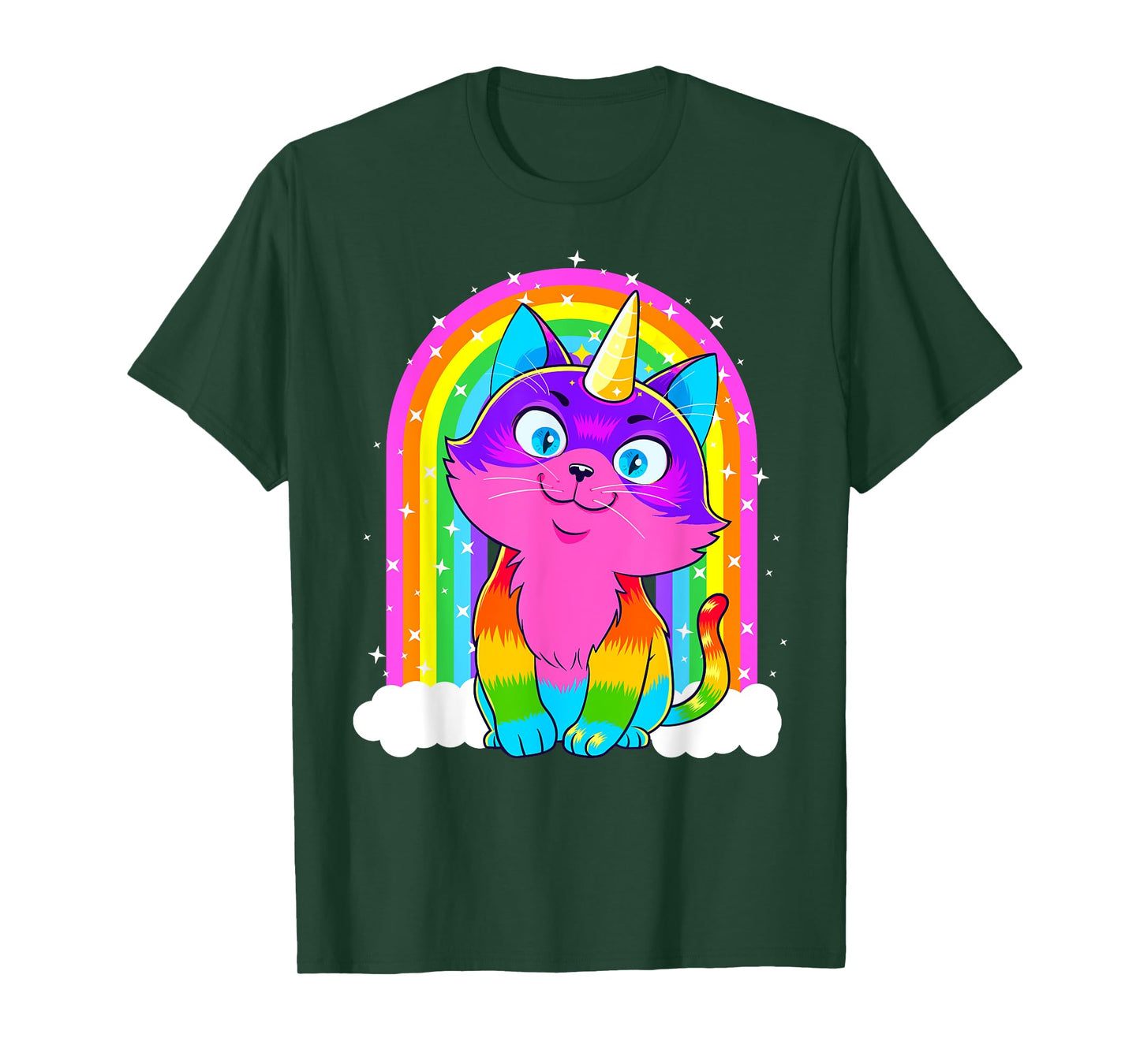 Caticorn Unicorn Cat Rainbow Kittycorn Kitty Gift Girl Women T-Shirt