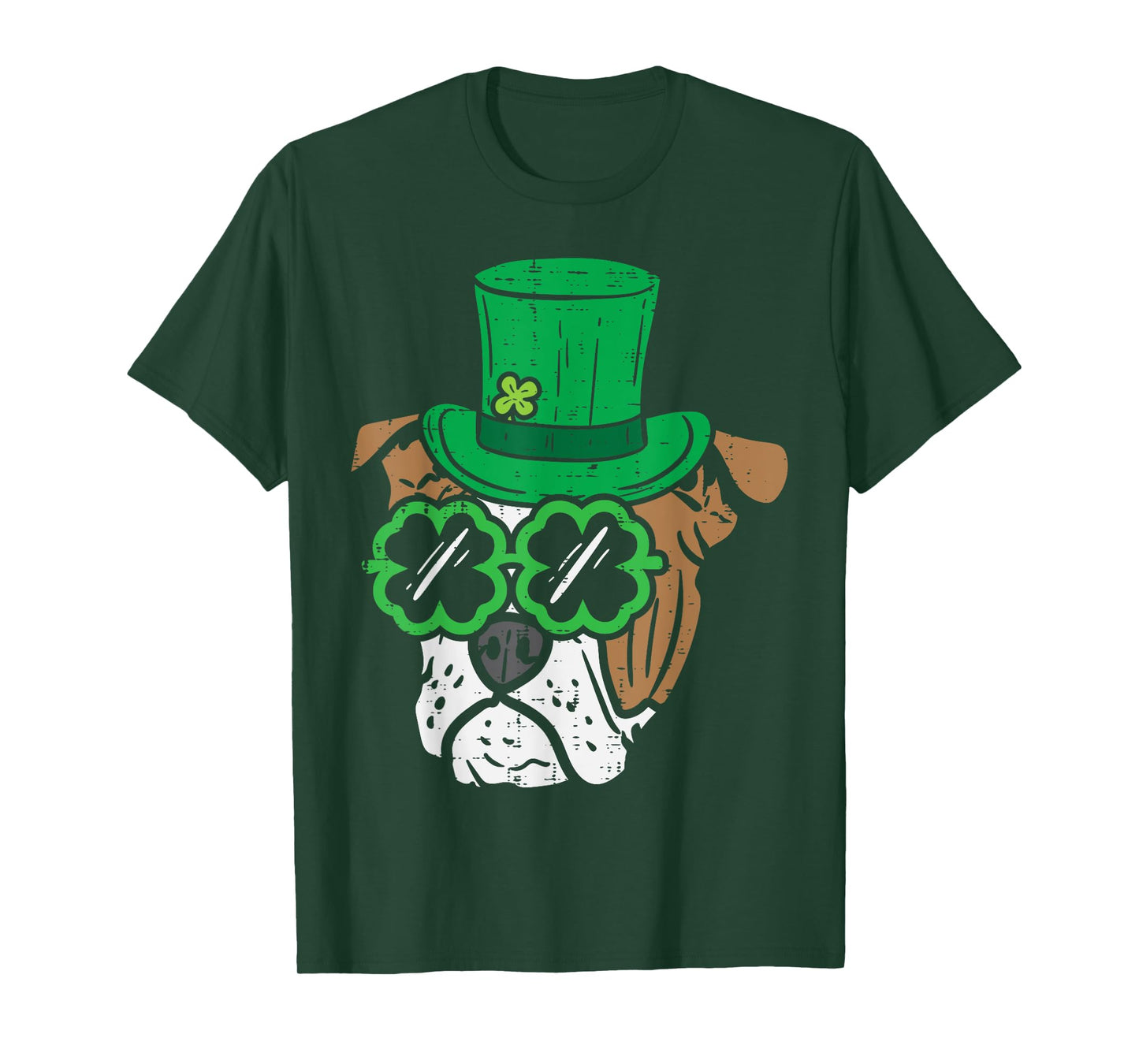 Leprechaun English Bulldog Shamrock St Patricks Day Dog Gift T-Shirt