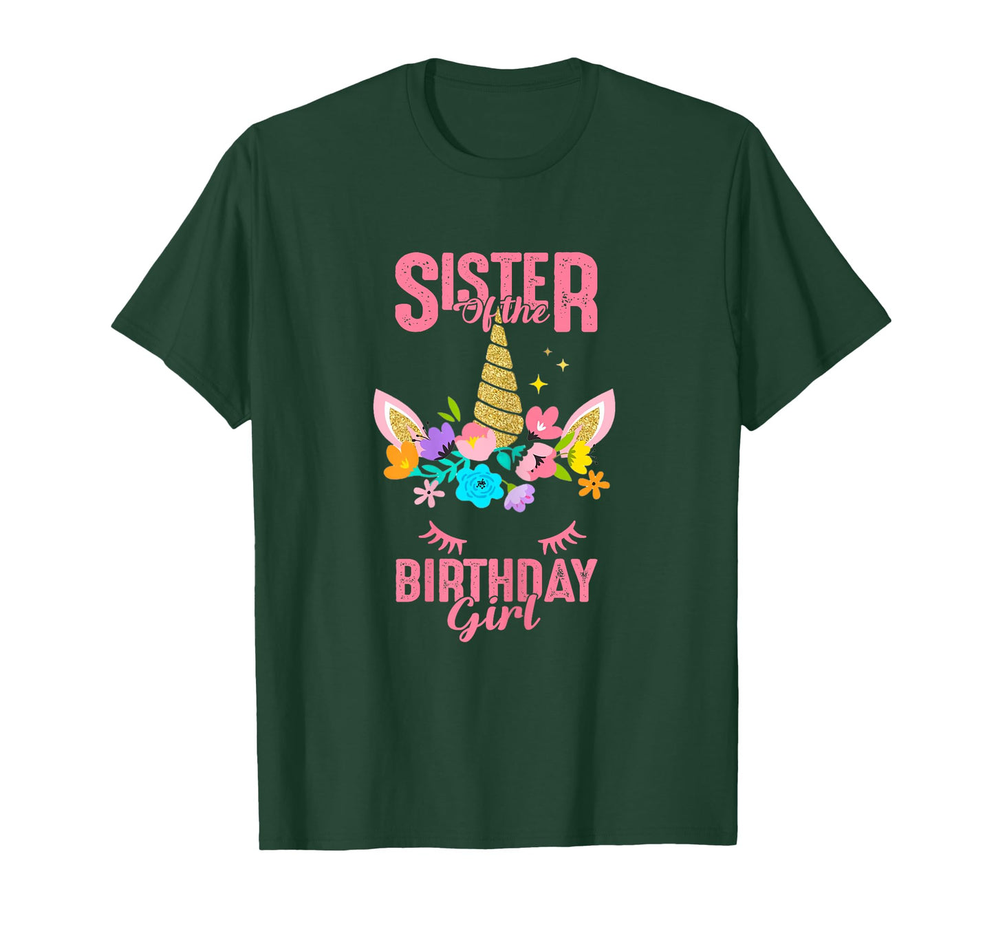 Sister of the Birthday Girl Party Unicorn Birthday Matching T-Shirt