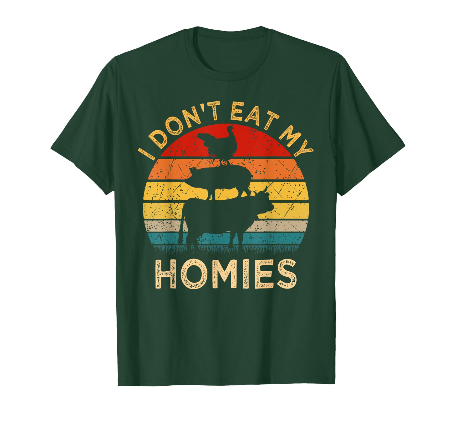 Vegetarian I Don't Eat My Homies | Turkey Day Thanksgiving T-Shirt