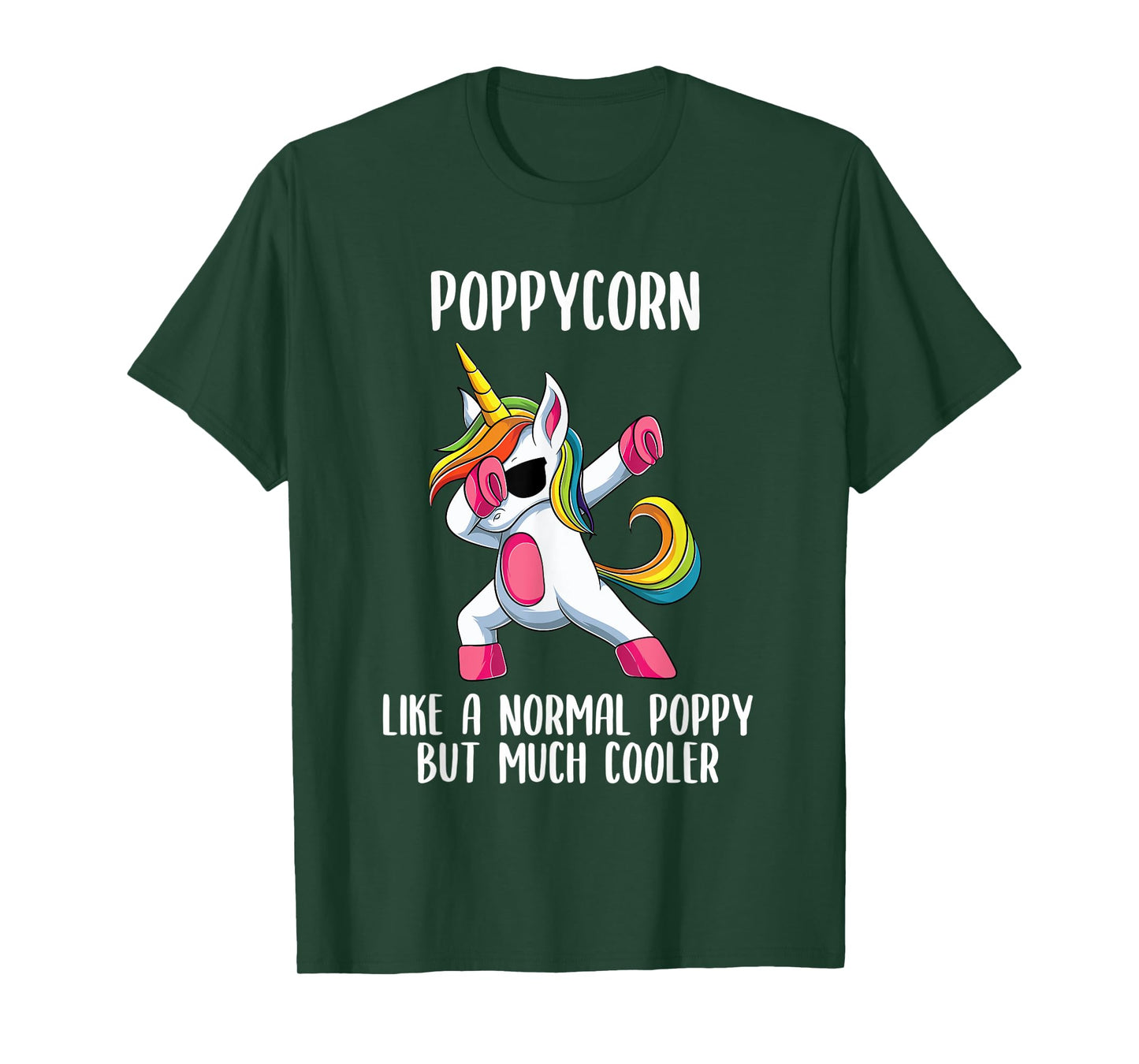 Unicorn Poppy Girl Birthday Party Apparel PoppyCorn Cute T-Shirt