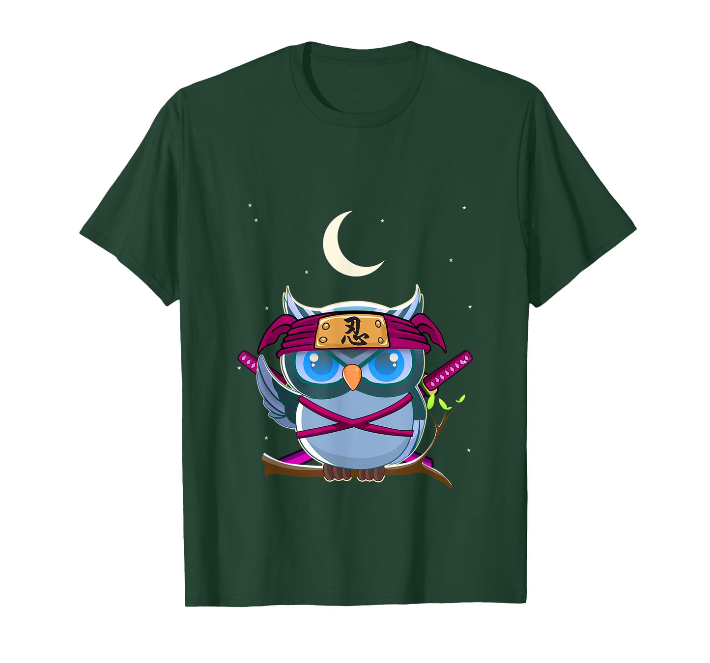 Ninja Owl Cute Japanese Anime Easy Halloween Costume T-Shirt