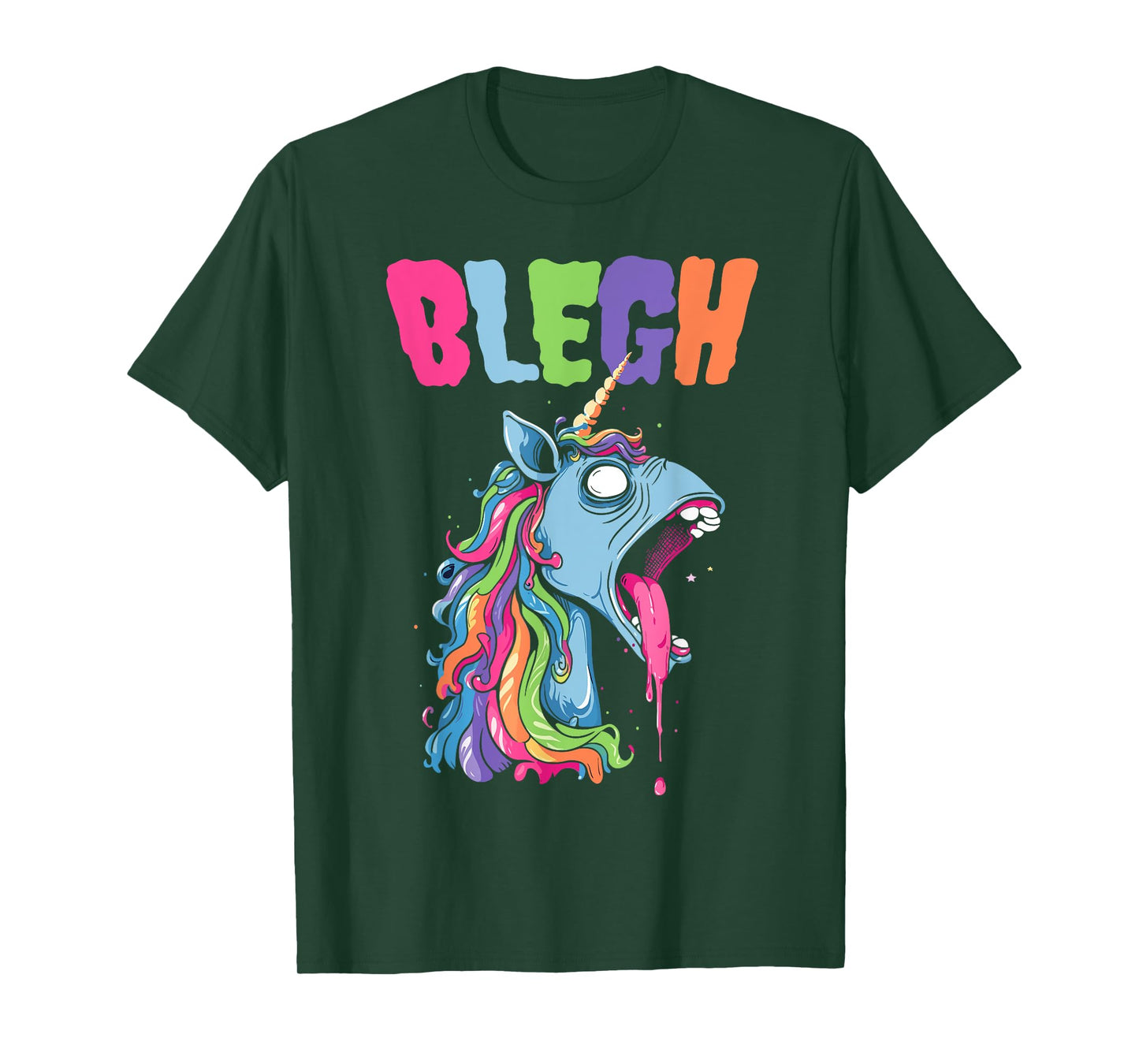 Live Laugh Blegh Bleghssed Heavy Metal Metalcore Unicorn T-Shirt