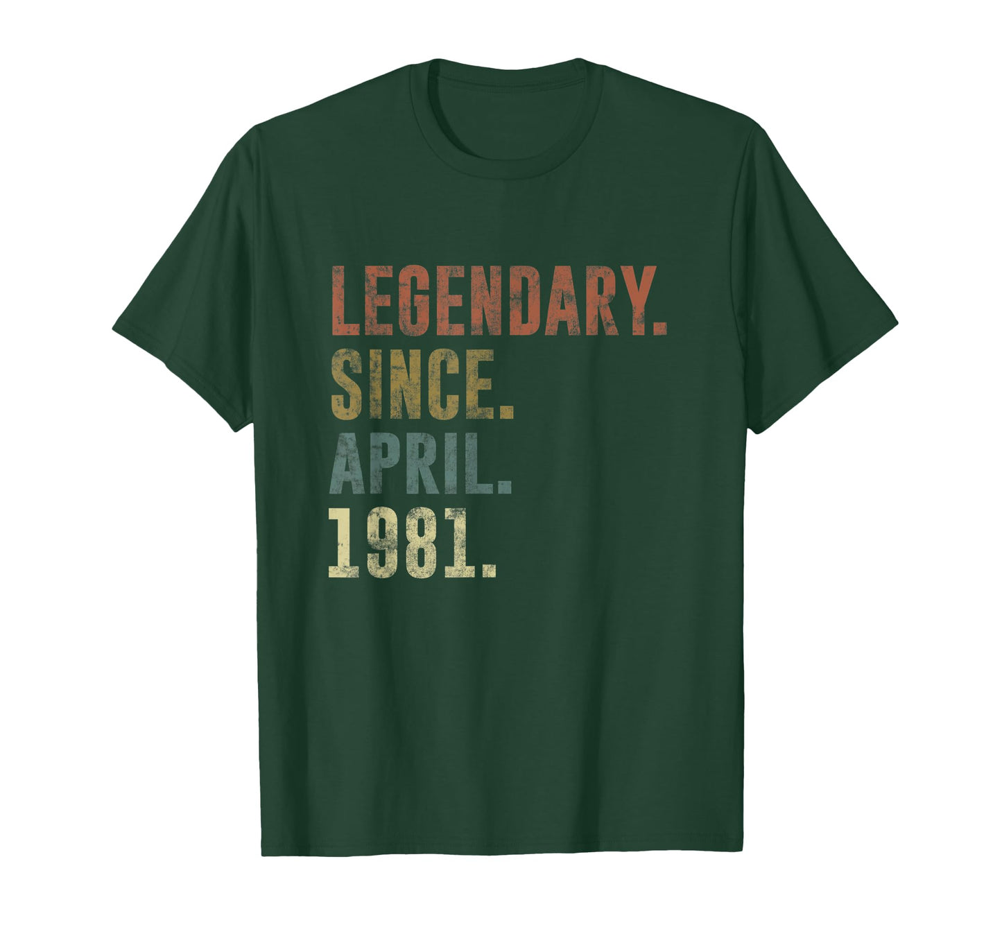 42nd Retro Birthday Vintage Legendary Since April 1981 T-Shirt