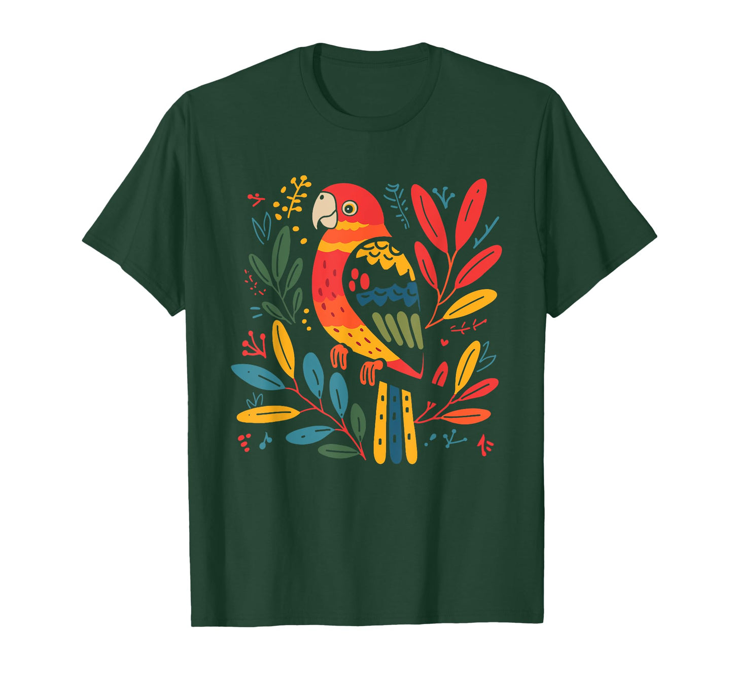 Parrot Folk Art T-Shirt