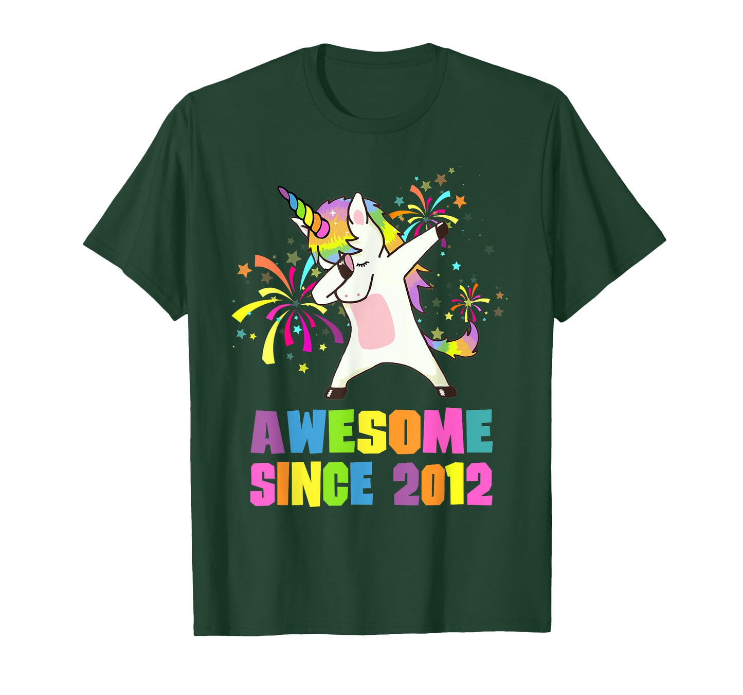 13 Years Old 13th Birthday Awesome Since 2012 Unicorn T-Shirt