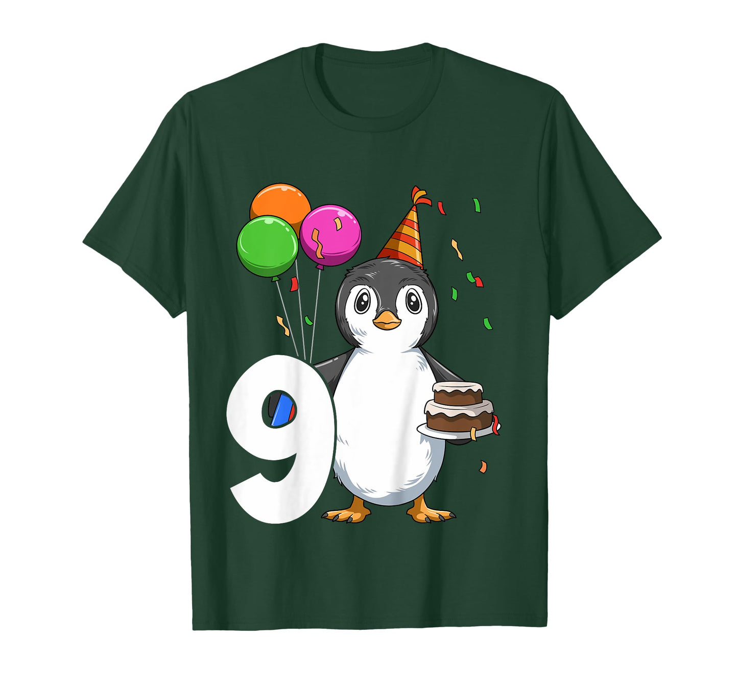 Penguin Birthday 9 Penguin 9th Birthday Outfit Penguin Party T-Shirt