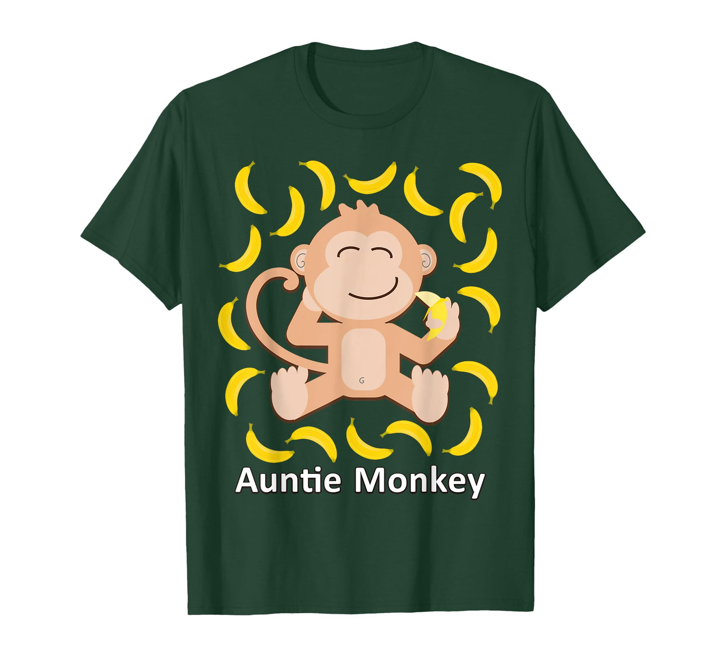 Auntie Monkey Banana Funny Monkeys Bananas Gift For Aunt T-Shirt