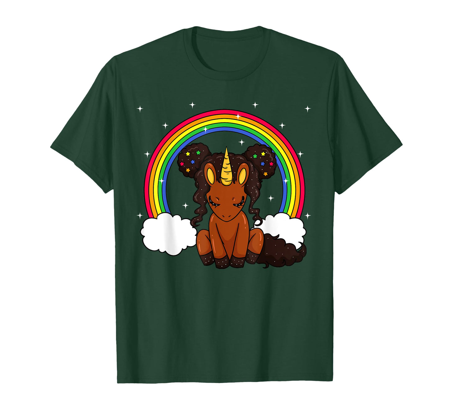 African American Unicorn African Unicorn Love T-Shirt