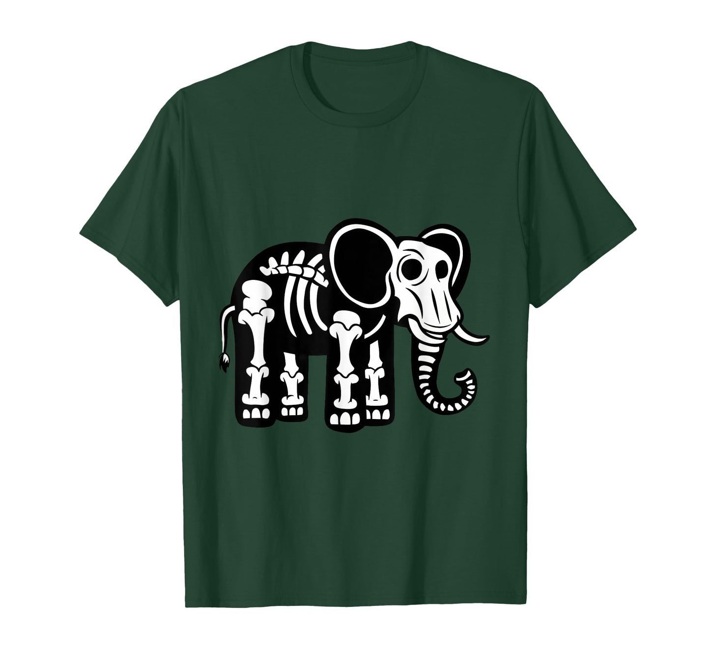 Cute Halloween Elephant Skeleton Animal Fossils Archeologist T-Shirt