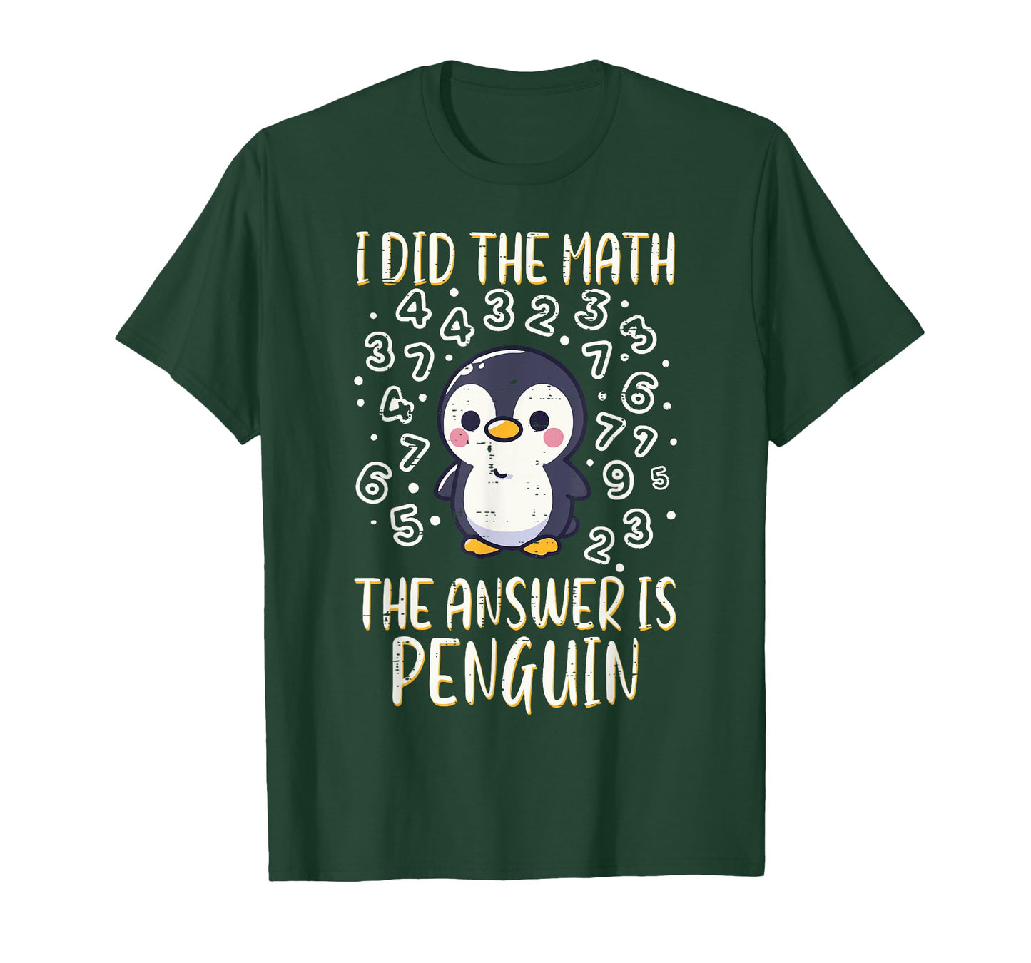 I Did Math Answer Penguin Cute Boys Girls Kids Toddler Women T-Shirt