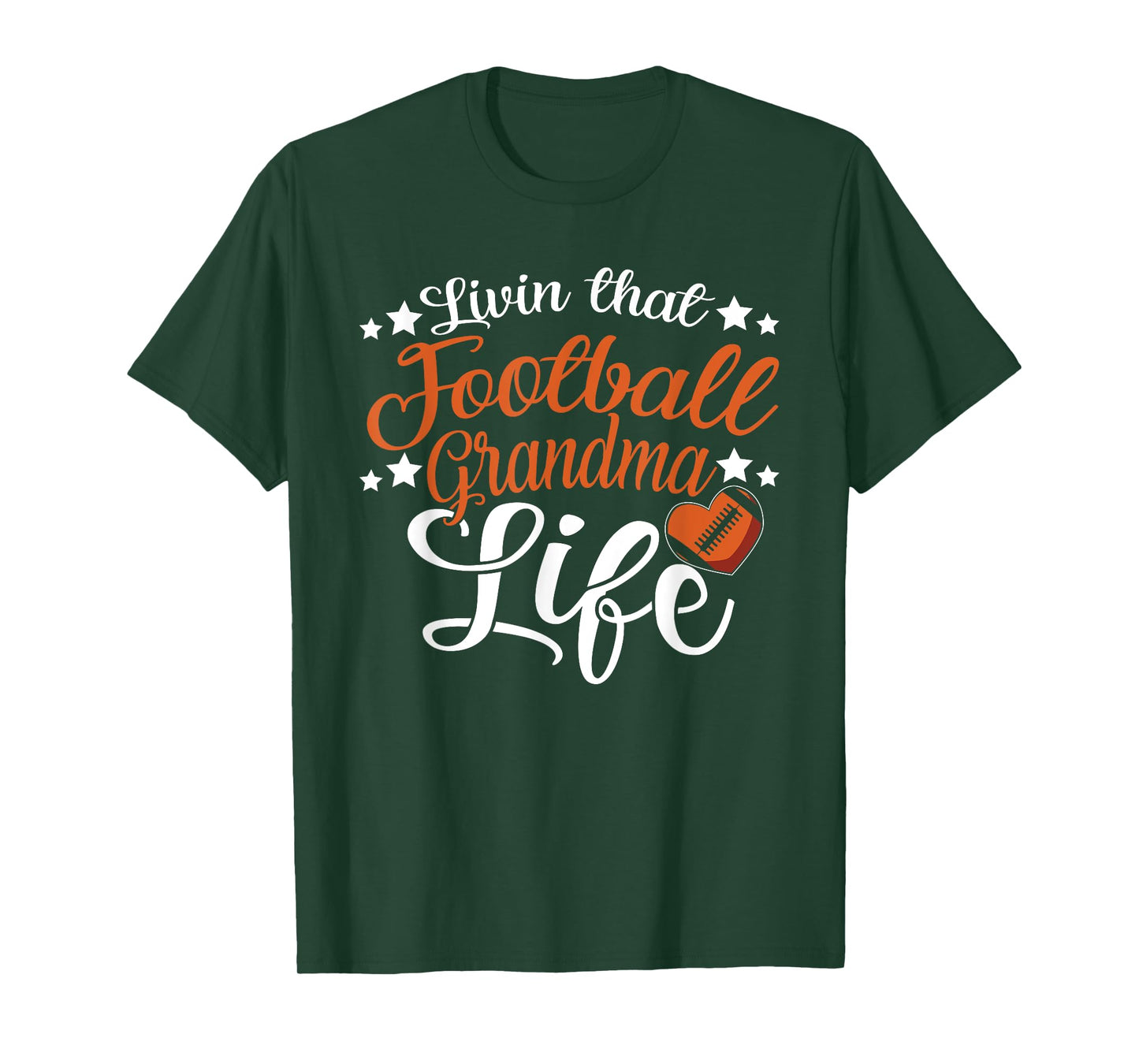 Livin That Football Grandma Nana Womens T-Shirt