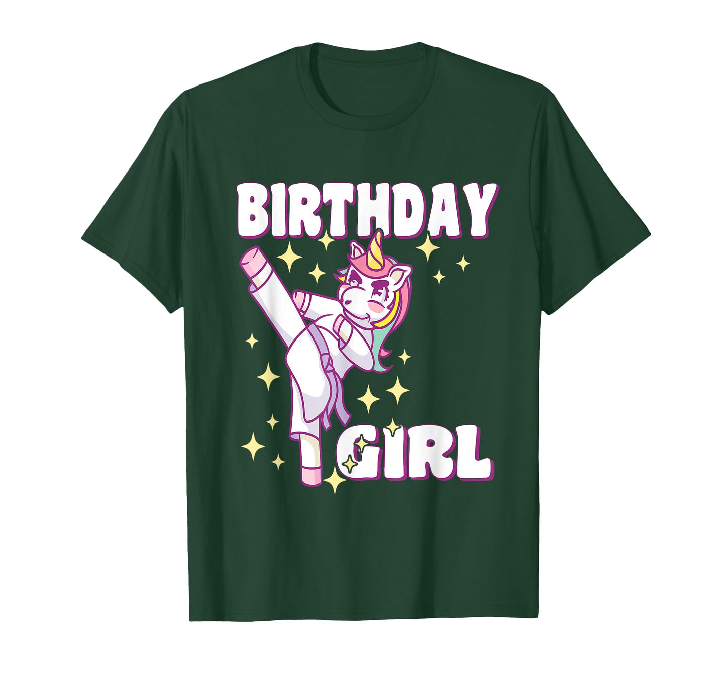 Birthday Karate Unicorn Girl T-Shirt
