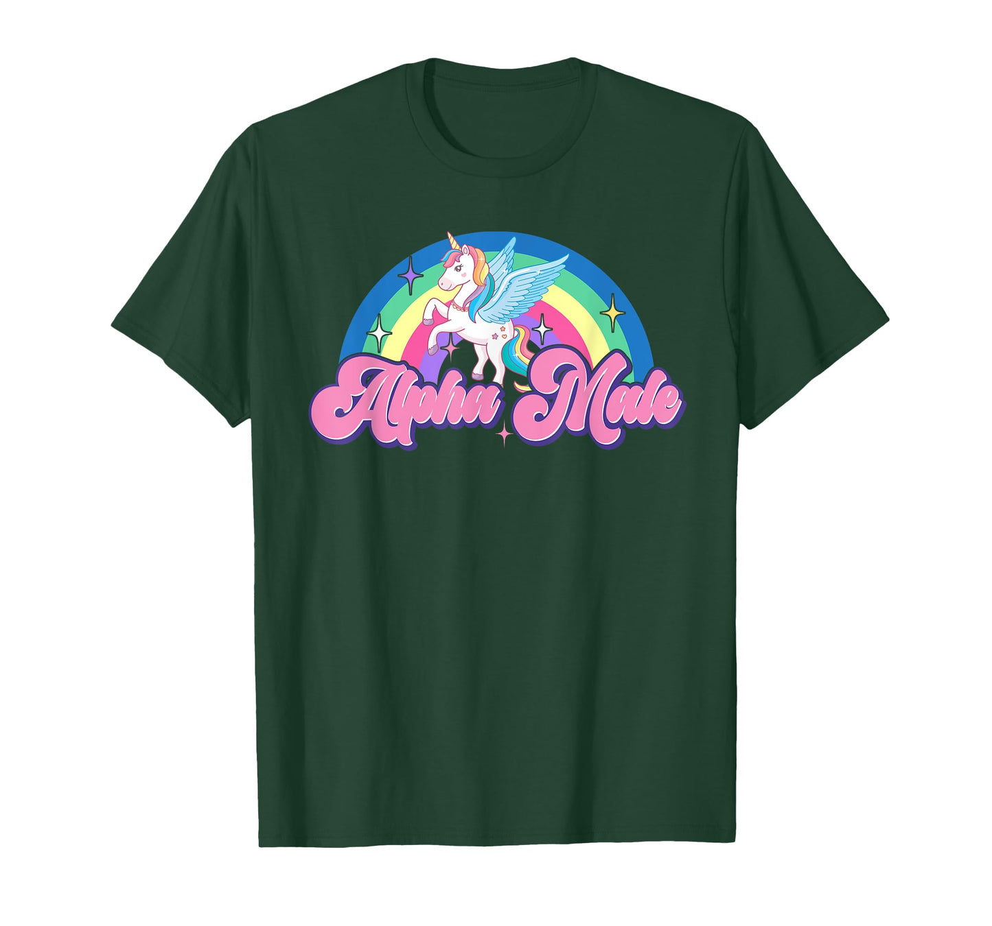 Alpha Male Unicorn Rainbow Ironic Gay Sarcastic LGBTQ Pride T-Shirt
