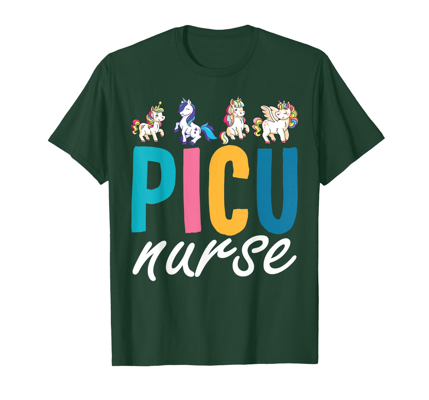 PICU Nurse Pediatric Unicorn Nurse Appreciation Nursing T-Shirt