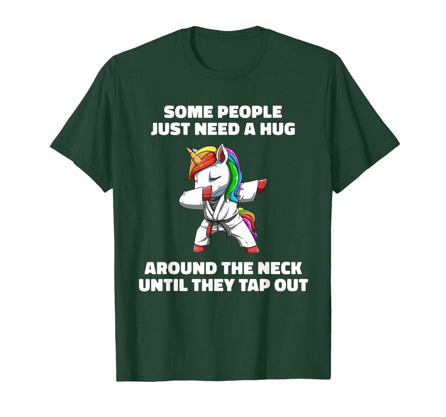 Funny Jiu Jitsu Choke Hug - Unicorn BJJ Grappling T-Shirt