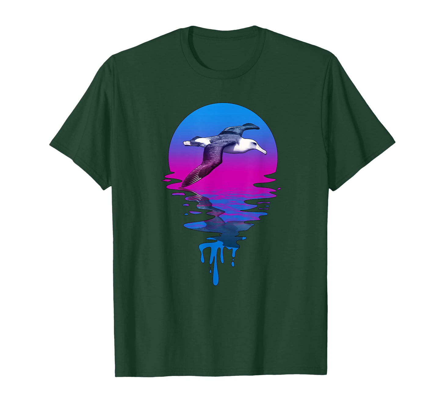 Vintage Retro Sunset Albatross T-Shirt