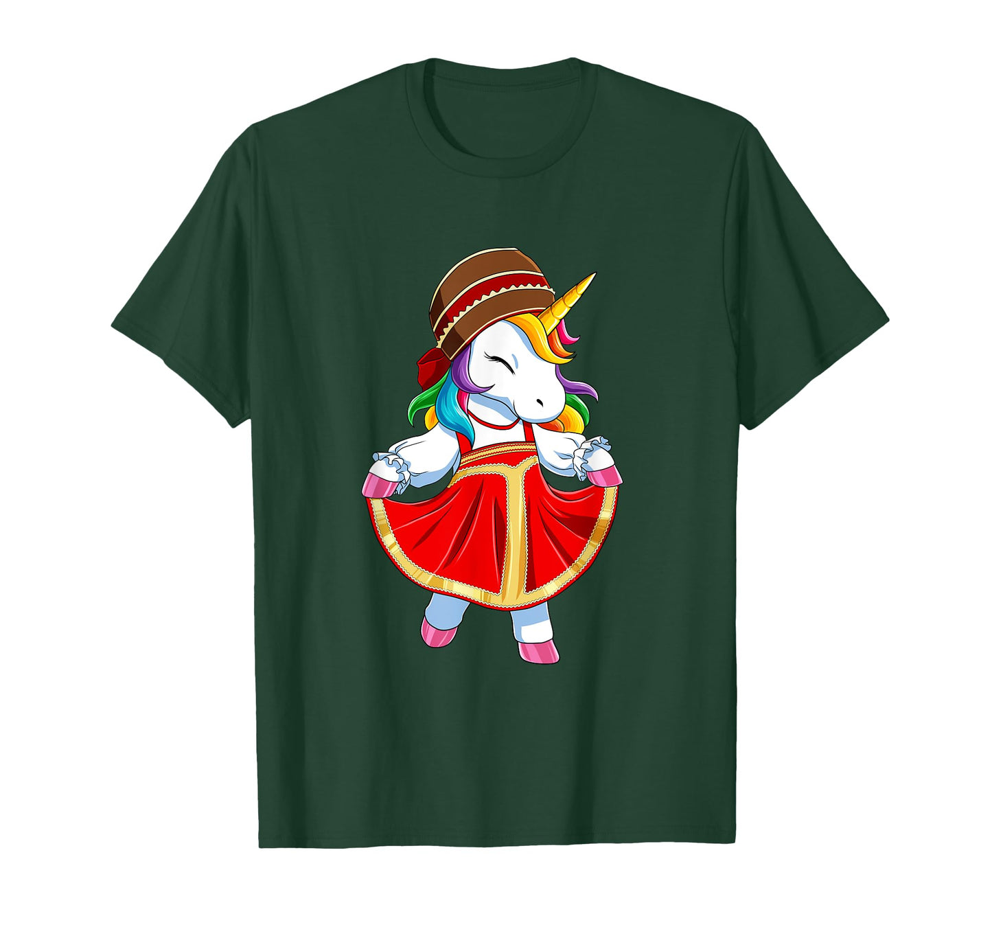 Russia unicorn in Russian clothing T-Shirt