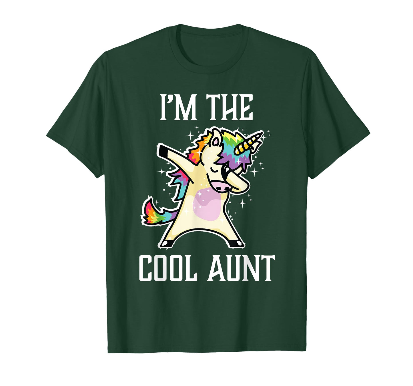 I'm the Cool Aunt Dabbing Rainbow Unicorn Tshirt T-Shirt