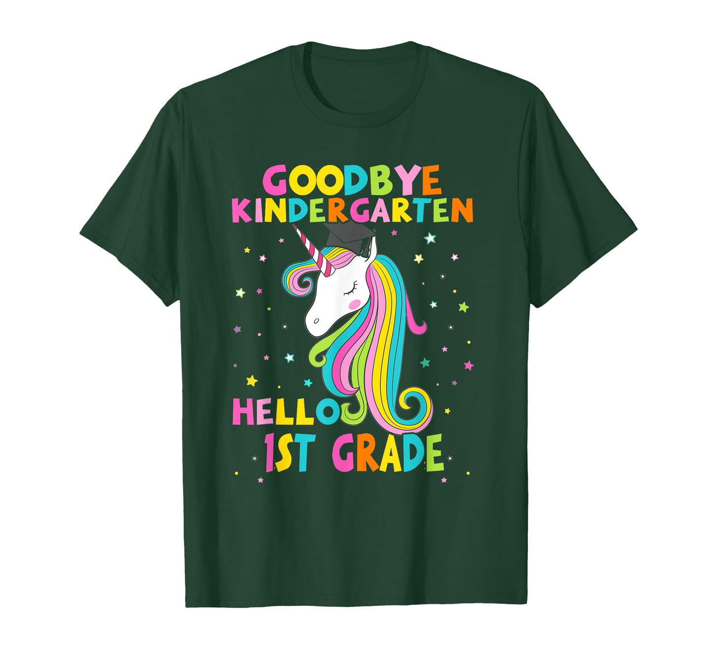 Goodbye Kindergarten Hello First 1st Grade Magical Unicorn T-Shirt