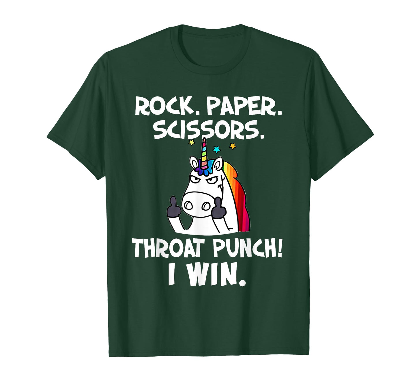 Rock Paper Scissors With The Coolest Unicorn Ever T-Shirt