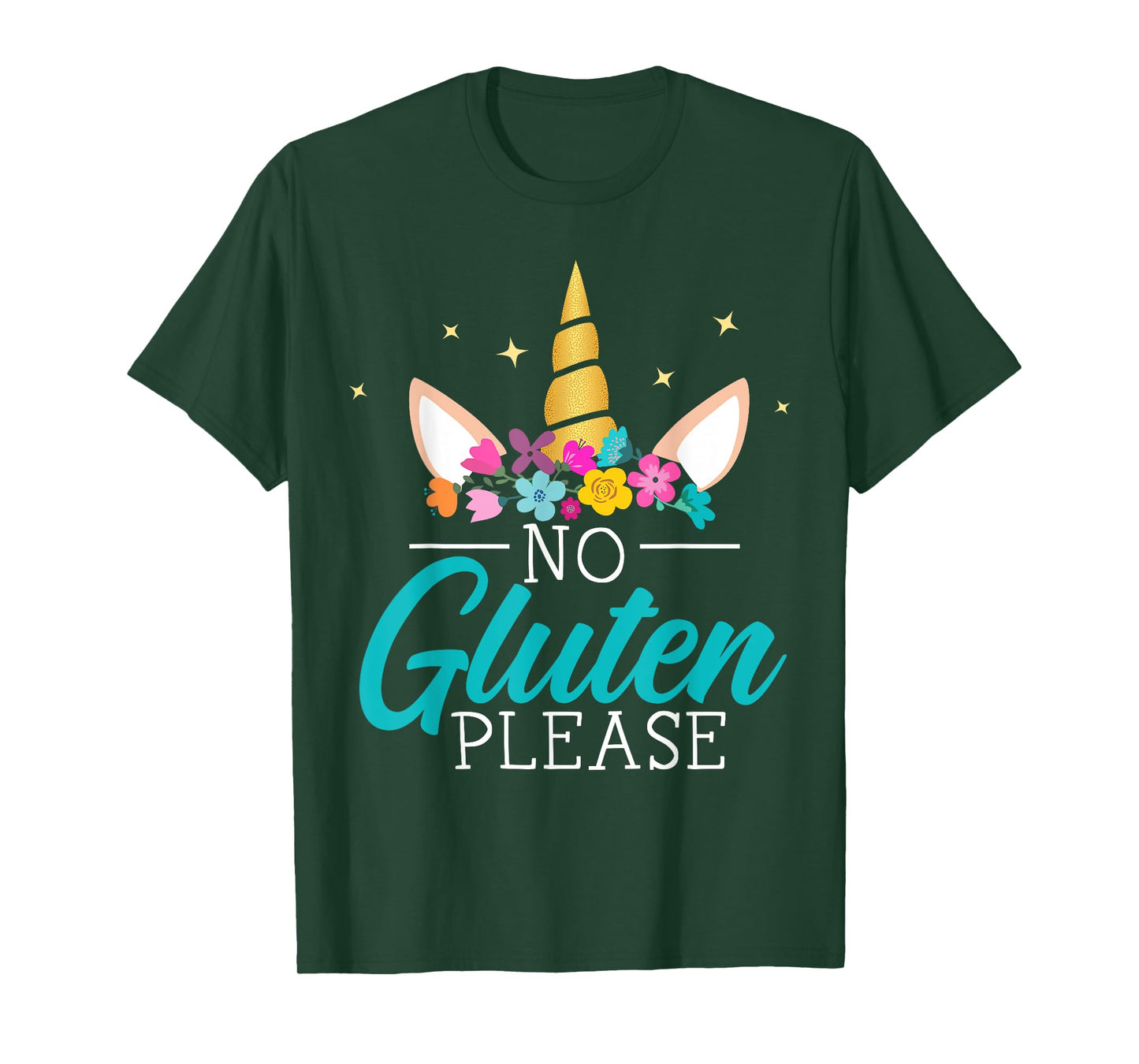 No Gluten Please Unicorn Celiac Disease Awareness Month T-Shirt