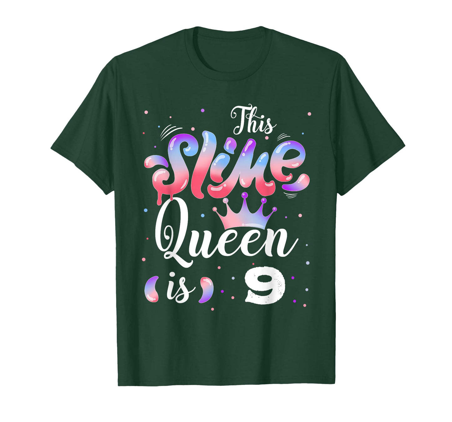 Slime queen 9th birthday - This Slime Queen Is 9 Years T-Shirt